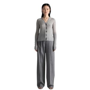 Maria McManus Featherweight Cardigan in Heather Grey